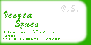 veszta szucs business card